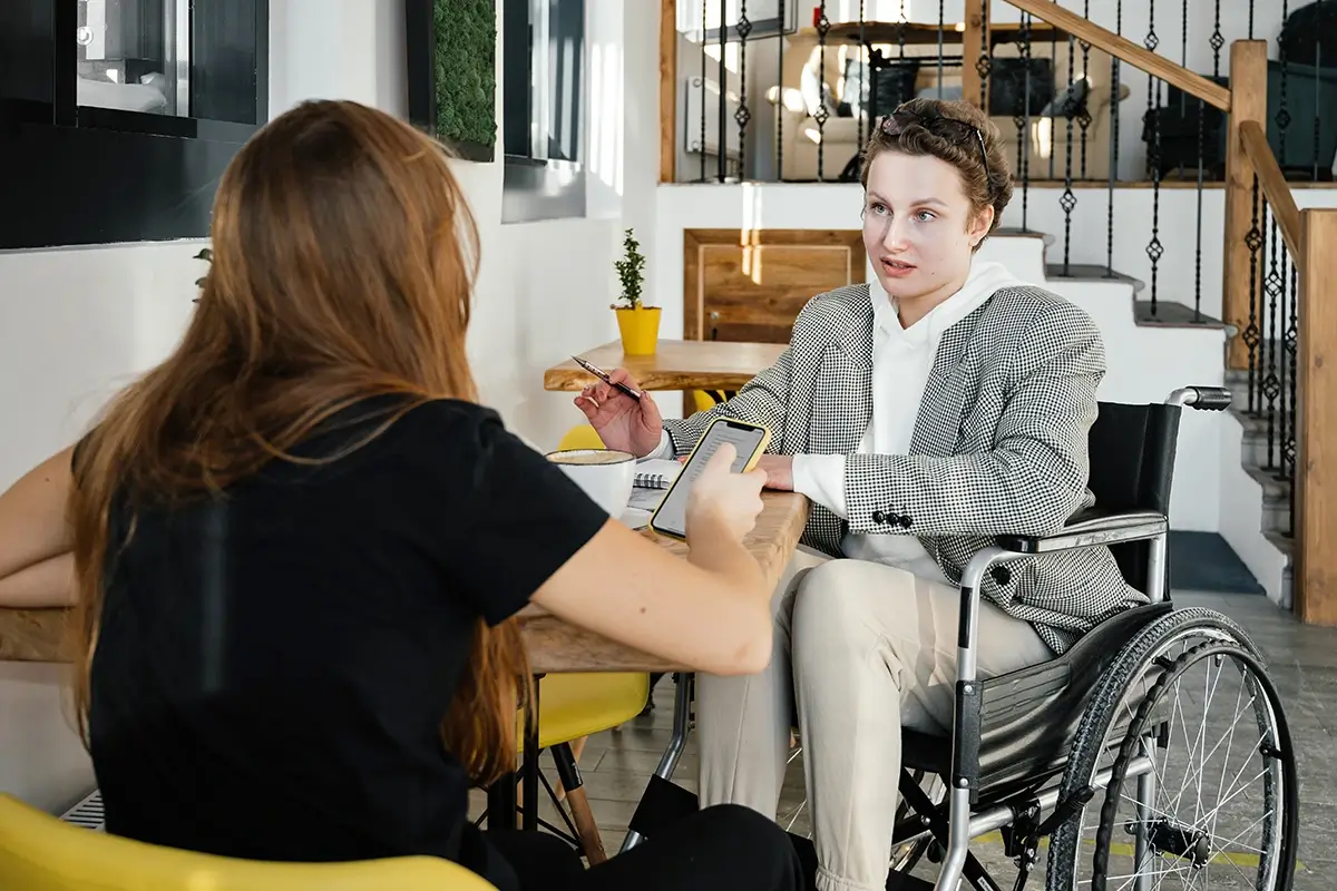 Two Women meet up for a coffee - Disabled Women Ireland | DPCN - Disability Participation and Consultation Network